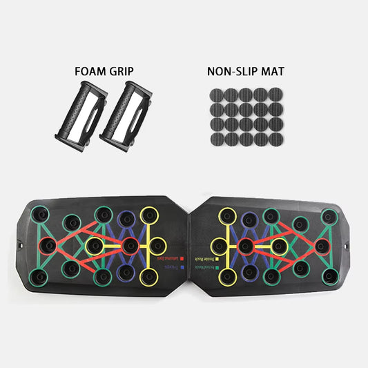 Transform Your Workout with the Ultimate Portable Foldable Push-Up Board Set – Versatile Fitness Equipment for Targeting Chest, Abdomen, Arms, and Back!