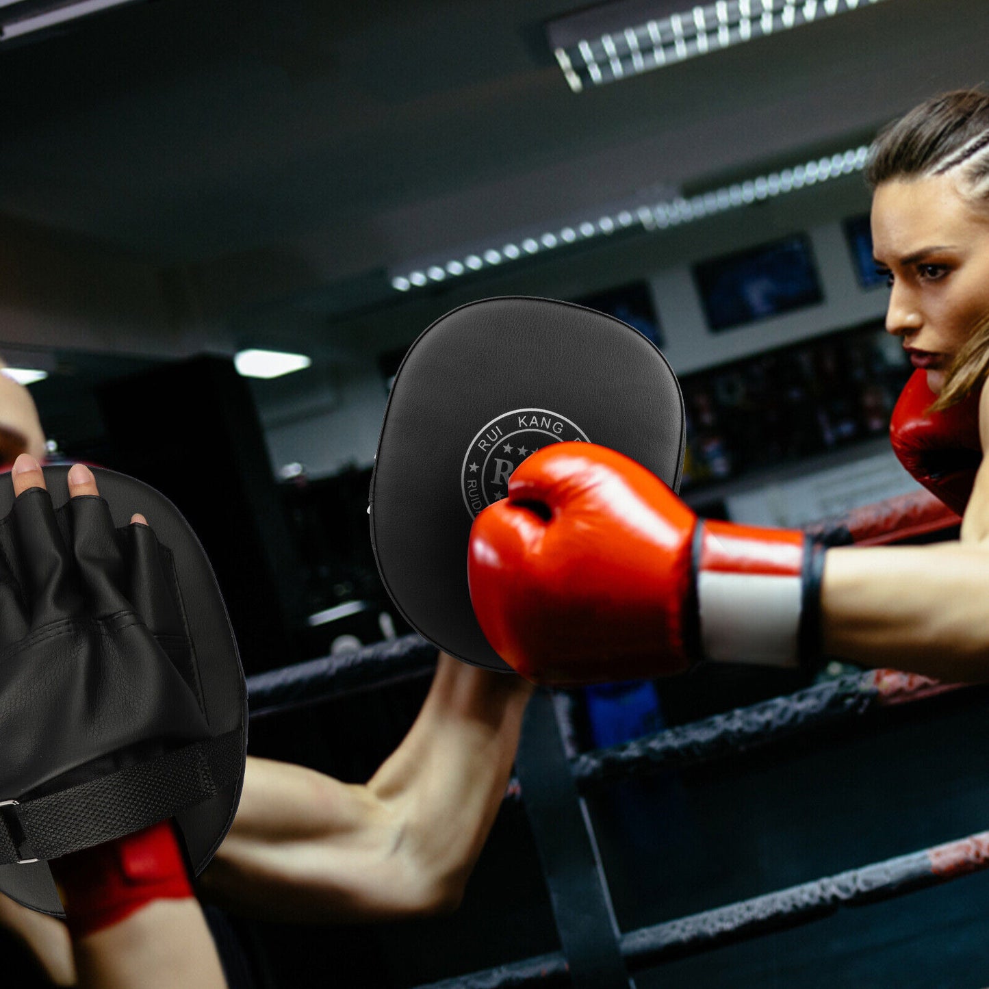 Elevate Your Training with 2/4PCS Premium Boxing Punching Mitts - Durable PU Gloves for Kickboxing and MMA