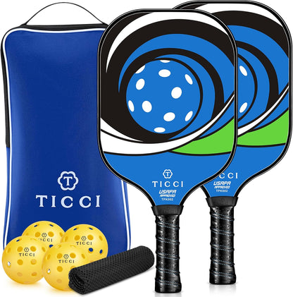 Elevate Your Game with Our USAPA Approved Pickleball Paddles Set of 2 – Includes 4 Balls & Carry Bag for Ultimate Convenience!