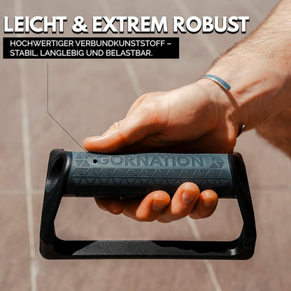 GORNATION Liegestützgriffe, Push up Bars Mit Silikongriff & Rutschfester Gummibasis, Leicht & Transportabel, Calisthenics Equipment Zuhause, Handstand Griffe, Home & Outdoor Workouts
