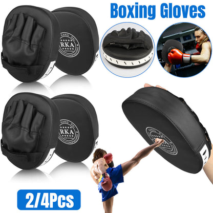 Elevate Your Training with 2/4PCS Premium Boxing Punching Mitts - Durable PU Gloves for Kickboxing and MMA