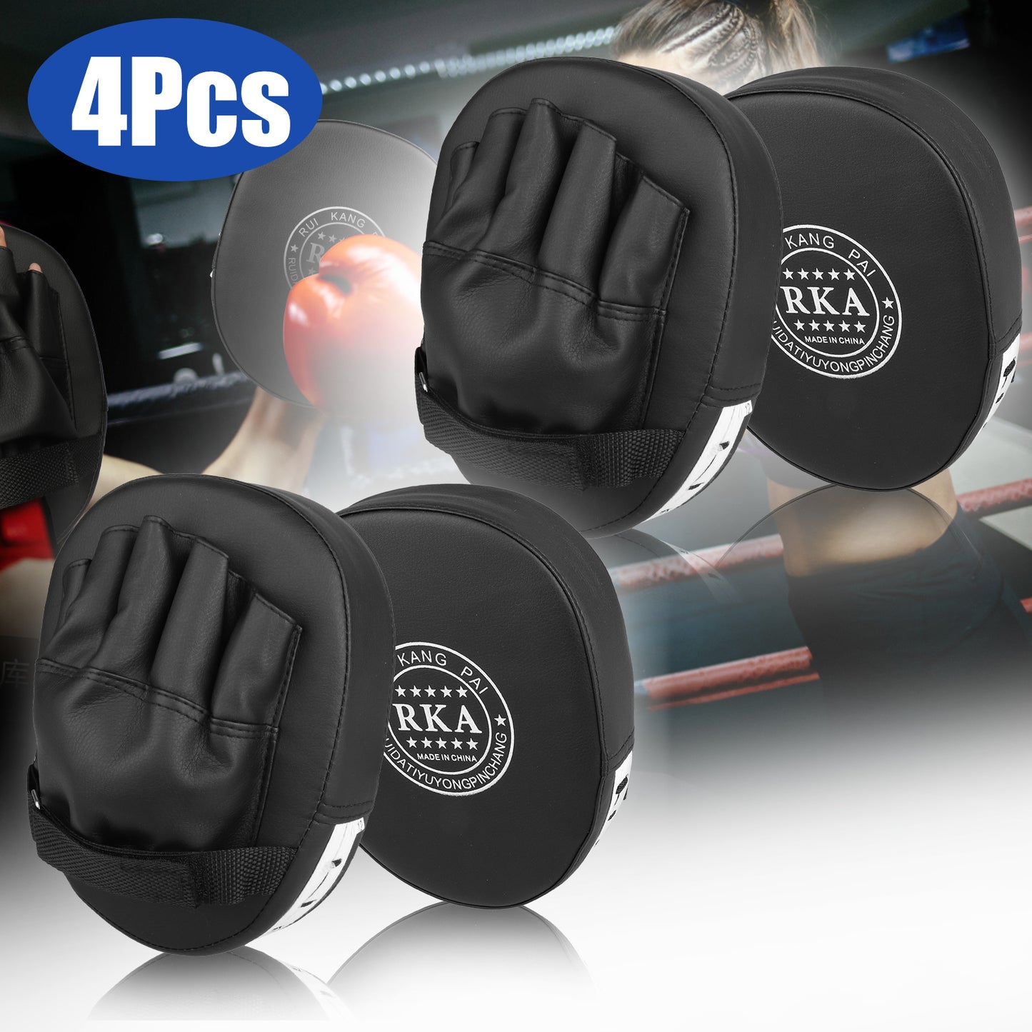 Elevate Your Training with 2/4PCS Premium Boxing Punching Mitts - Durable PU Gloves for Kickboxing and MMA